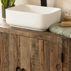 Meuble sous vasque en bois recyclé Adrienne