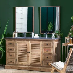 Meuble sous vasque en bois recyclé Zephyr