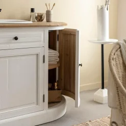 Meuble sous vasque en bois recyclé Garance