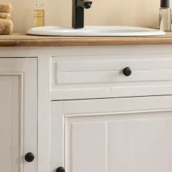 Meuble sous vasque en bois recyclé Garance