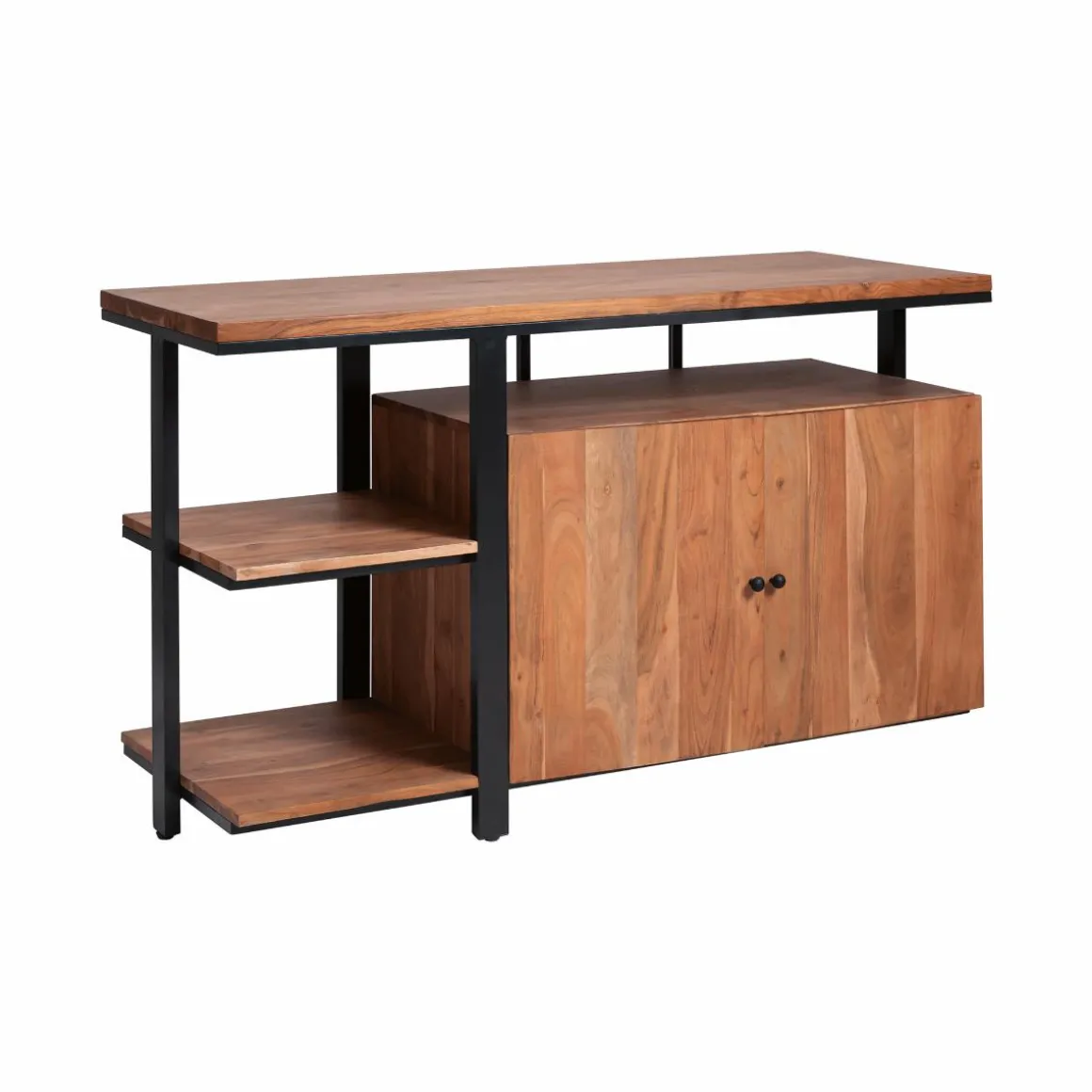 Meuble sous vasque en bois d'acacia et métal Jacob