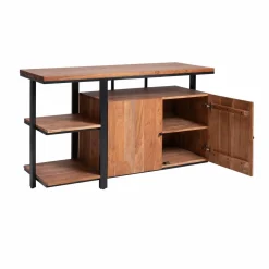 Meuble sous vasque en bois d'acacia et métal Jacob