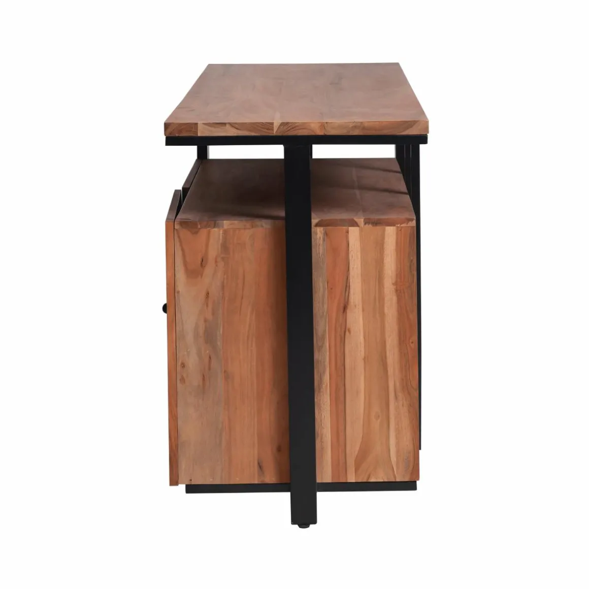 Meuble sous vasque en bois d'acacia et métal Jacob