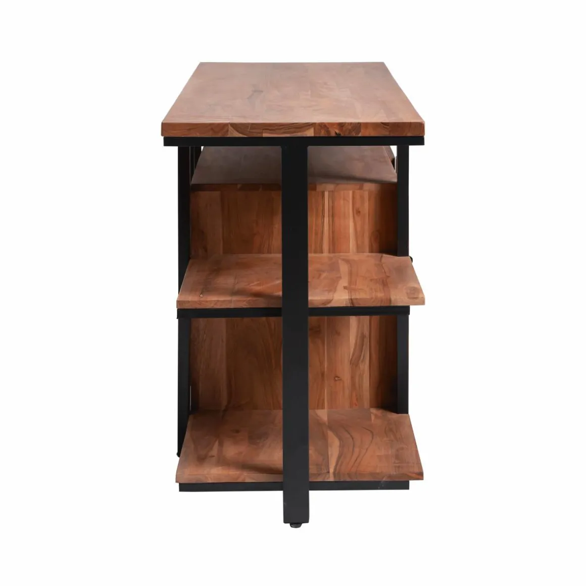 Meuble sous vasque en bois d'acacia et métal Jacob