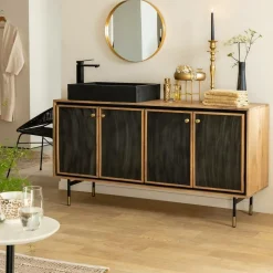 Meuble sous vasque en bois de manguier Léandro