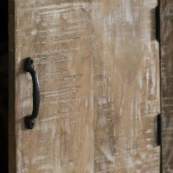 Meuble sous vasque en bois de manguier blanchi Sienna