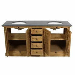 Meuble sous vasque en bois recyclé Valérien