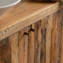 Meuble sous vasque en bois recyclé Naël