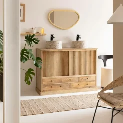 Meuble sous vasque en bois de manguier Liora