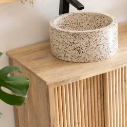 Meuble sous vasque en bois de manguier Liora