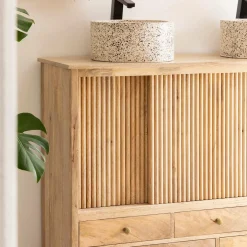 Meuble sous vasque en bois de manguier Liora