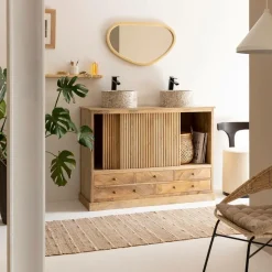 Meuble sous vasque en bois de manguier Liora
