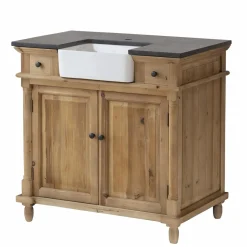 Meuble sous vasque en bois recyclé Paz