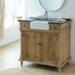 Meuble sous vasque en bois recyclé Paz