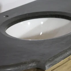 Meuble sous vasque en bois de chêne Gaia