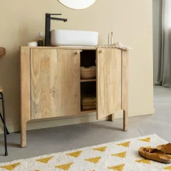 Meuble sous vasque en bois de manguier Tonin