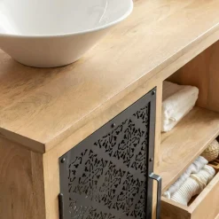 Meuble sous vasque en bois de manguier Sahara