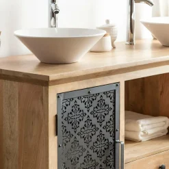 Meuble sous vasque en bois de manguier Sahara