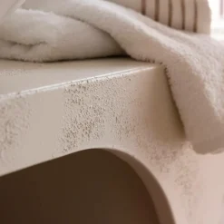 Meuble sous vasque en bois effet béton et bois d'acacia Dalva