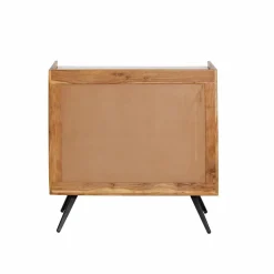 Meuble sous vasque en bois d'acacia et marbre Aloé