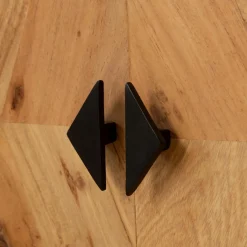 Meuble sous vasque en bois d'acacia et marbre Aloé