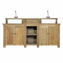 Meuble sous vasque en bois recyclé Cassandre