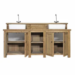 Meuble sous vasque en bois recyclé Cassandre