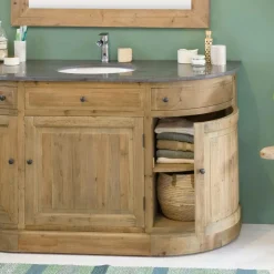 Meuble sous vasque en bois recyclé Livio