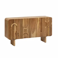 Meuble sous vasque en bois d'acacia foncé Tilio