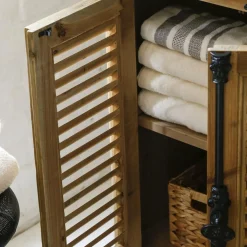 Meuble sous vasque en bois recyclé Jude