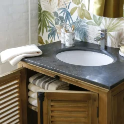 Meuble sous vasque en bois recyclé Jude