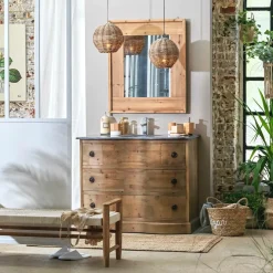 Meuble sous vasque en bois recyclé Mia