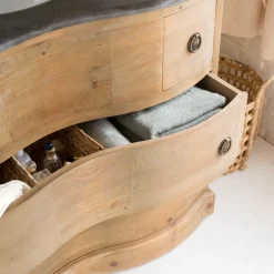 Meuble sous vasque en bois recyclé Mia