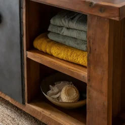 Meuble sous vasque en bois recyclé Hector