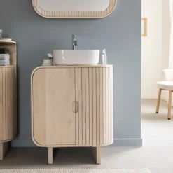 Meuble sous vasque en bois de manguier Yoni