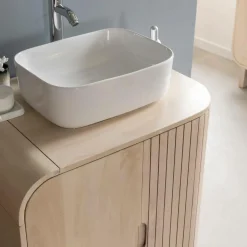 Meuble sous vasque en bois de manguier Yoni