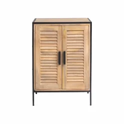 Meuble sous vasque en bois de manguier et métal Coralie