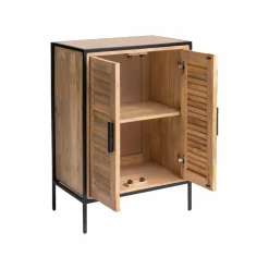 Meuble sous vasque en bois de manguier et métal Coralie