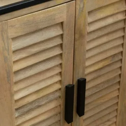 Meuble sous vasque en bois de manguier et métal Coralie