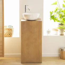 Meuble sous vasque en chêne Morgane