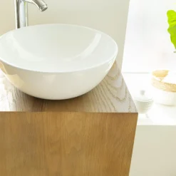 Meuble sous vasque en chêne Morgane