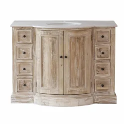 Meuble sous vasque en pin recyclé Octavie