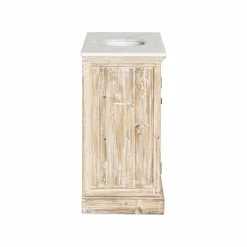 Meuble sous vasque en pin recyclé blanchi Gemma