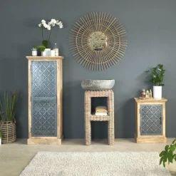 Meuble sous vasque en rotin Rattan