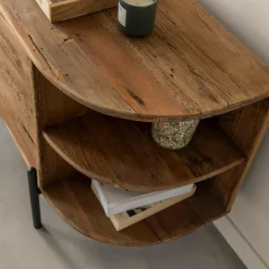 Meuble TV arrondi en bois recyclé Blaise