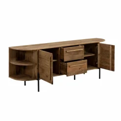 Meuble TV arrondi en bois recyclé Blaise