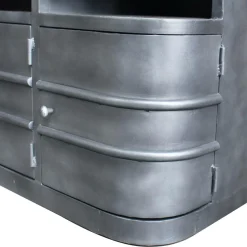 Meuble TV arrondi en métal Locker