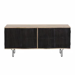 Meuble TV bois de manguier et métal Auxence