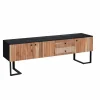 Meuble TV en bois d'acacia et métal Pippa