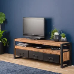 Meuble TV en bois d'acacia 160 cm Havana